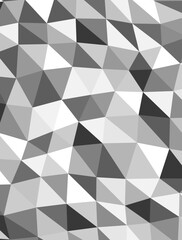 黒と白とグレーのポリゴンの背景イラスト　縦型バージョン