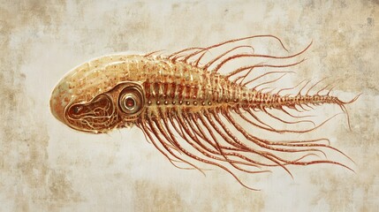 An Artistic Depiction Of A Biomechanical Aquatic Creature