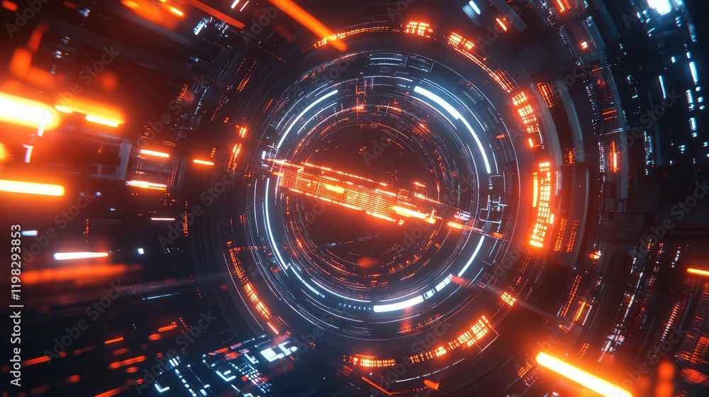 Poster dynamic digital globe design with glowing futuristic lines and particle effects, perfect for tech-fo