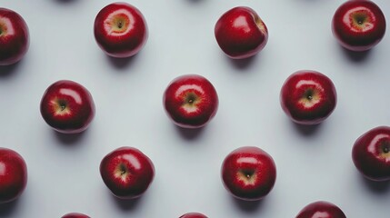lots of fresh red apples from top view for background. fresh fruit for the background