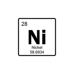 periodic table Nickel line icon