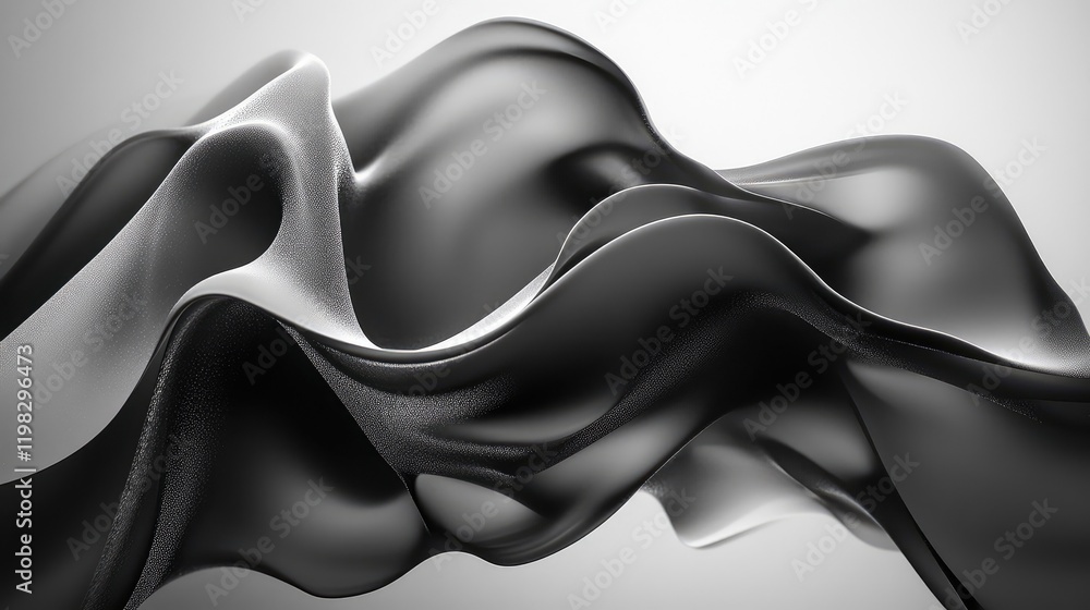 Poster modern minimalistic design featuring fluid shapes, transparent overlays, and gradient transitions.