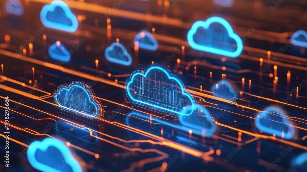 Poster Digital Cloud Network:  A Futuristic Visualization of interconnected Cloud Computing