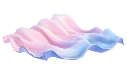 Abstract Pastel Fabric Draped in Soft Waves