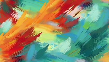 Dynamic Brushed Abstract Artwork Expressive Strokes in a Vibrant Painted Pattern for Home Decor,...