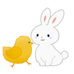 ひよことうさぎ