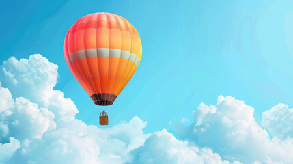 Fototapeta premium hot air balloon in sky