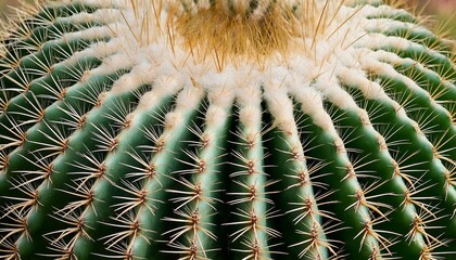 Close-up of a vibrant green cactus with long, sharp spines.