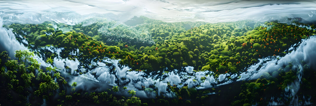 Visual Transition of Flora Across Latitudinal Zones from Tropical Rainforest to Arctic Tundra