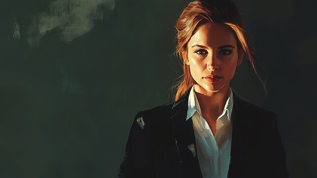 Corporate Female Elite: A Stylized Portrait of Business Acumen and Elegance.
