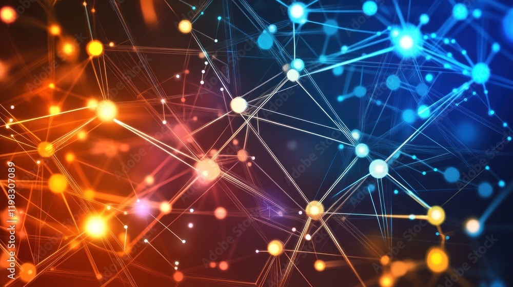 Poster abstract network connections: digital nexus of data and information flow
