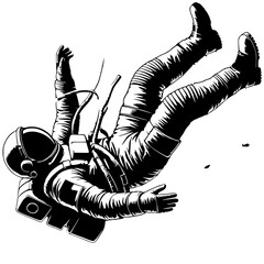Silhouette of an astronaut falling © Breck