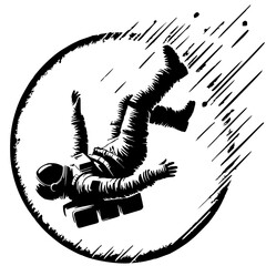 Silhouette of an astronaut falling © Breck