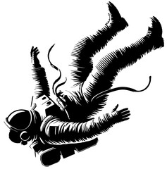 Silhouette of an astronaut falling © Breck