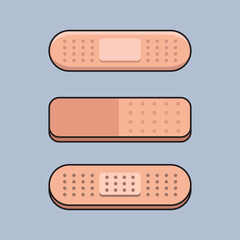 Vector illustration Medical Patch. Vector Medical Bandage. Medical Bandage Patch Vector Cartoon design illustration and icon for website, digital and print