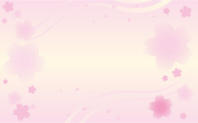 桜の淡い背景素材