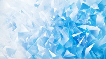 Geometric 3D Background of Stylized Blue Triangular Crystalline Peaks
