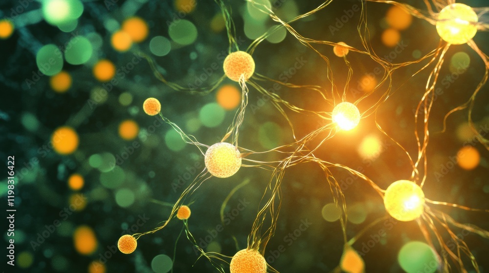 Poster molecular interactions between microbes showcase the complexity of biological systems. generative ai