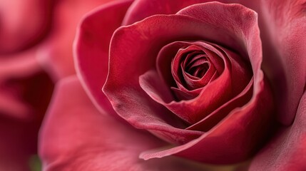 Fototapeta premium red rose with its petals gently unfolding, representing the love and affection shared on Valentine's Day.