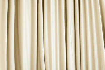 cream silk fabric, delicate satin with soft pleats for designer, text mockup, cards, luxury...