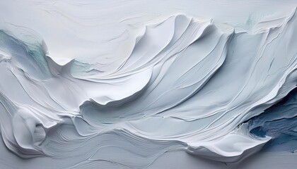 Stunning Textured Abstract Artwork Layers of White Paint Creating an Artistic Surface Showcasing Intricate Patterns and Depth, at