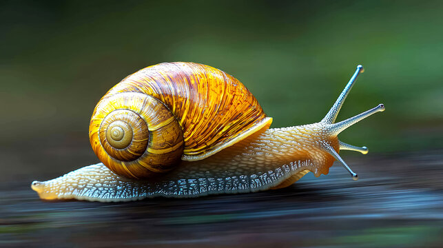 Majestic Snail: A Close-Up Look at Nature's Slow Wonder