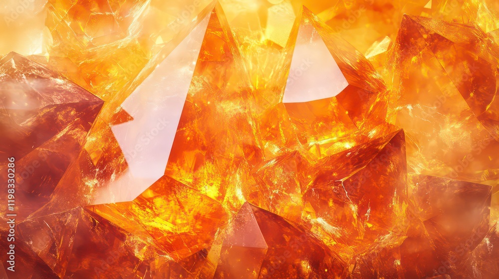 Poster abstract crystal background, overlapping geometric shapes with a 3d effect