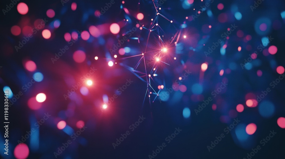 Poster abstract network connections: a visual representation of digital interconnectivity