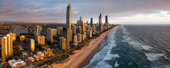 Surfers Paradise panoramic, Gold Coast, Australia