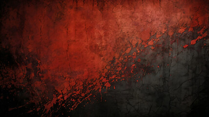 Abstract red and black grunge textured background 