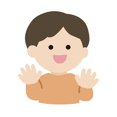 驚く男の子のベクターイラスト