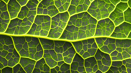 High Resolution Macro Photography of a Green Leaf with Water Droplets and Natural Texture Showcasing Vein Patterns







