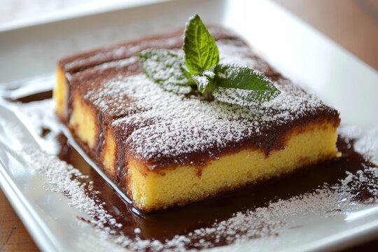 Polenta e Osei a famous dessert from Bergamo consists of sponge cake chocolate butter hazelnut cream and rum