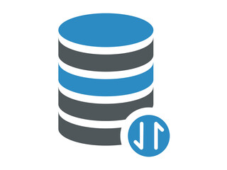 database vector glyph color icon,download server 