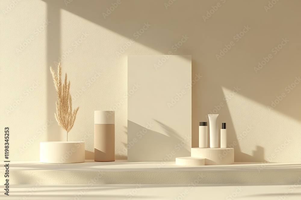 Poster an abstract representation of the trend towards minimalism in consumer products, using clean lines