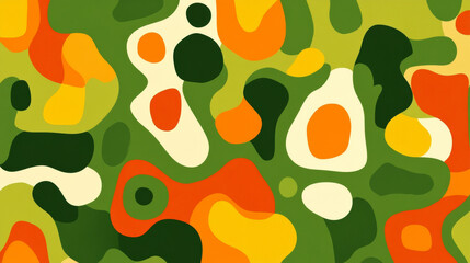 Fototapeta premium Colorful abstract pattern with organic shapes