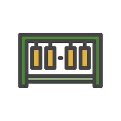 カラースポーツ関連の単品アイコン　得点表