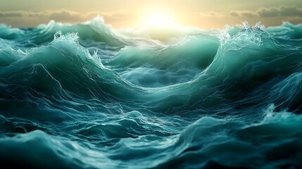 A beautiful sunrise and sunset over mountain valleys with colorful skies and clouds