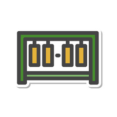 ステッカー風スポーツ関連の単品アイコン　得点表