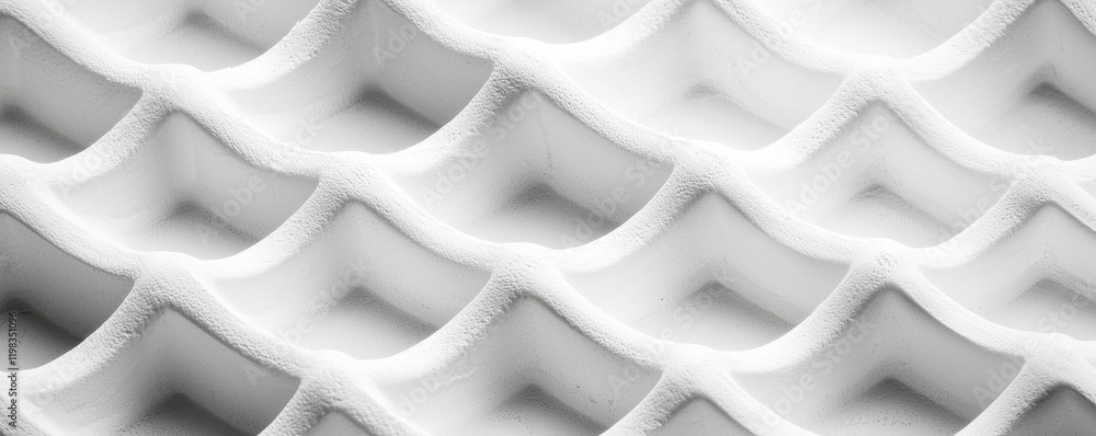 Poster abstract white texture with wave pattern and geometric design.