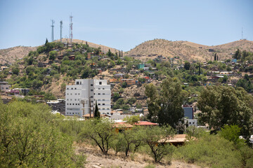 Obraz premium Afternoon view of the city center of downtown Nogales, Sonora, Mexico.