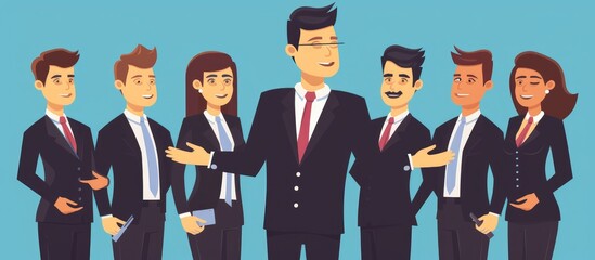 Successful Business Team Illustration