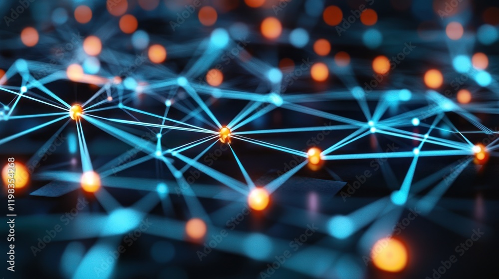 Poster abstract network connection: digital nodes and global interconnectivity