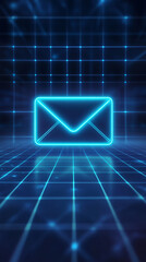 envelope mail symbol tech grid
