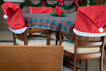 Living room home interior with decorated christmas concept