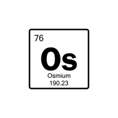 periodic table Osmium line icon