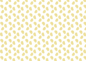 背景が白いかわいい大豆のパターン