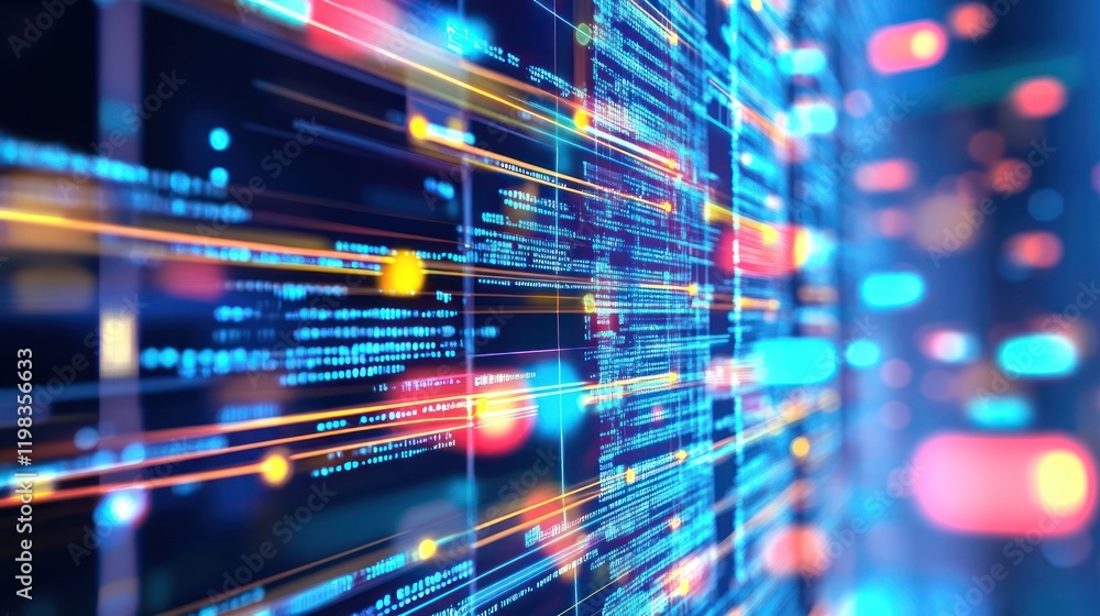 Poster digital data stream: a visualization of code and information flow
