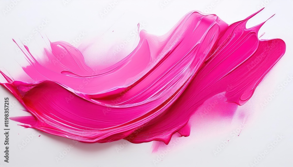 Poster expressive abstraction a colorful exploration of pink strokes amidst a white backdrop, embracing the