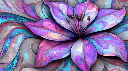 10. An ethereal depiction of a cosmic flower blooming, with petals composed of swirling galaxies and radiant nebulae, symbolizing creation and universal harmony in a surreal space 